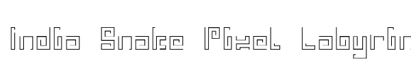 India Snake Pixel Labyrinth Game font preview